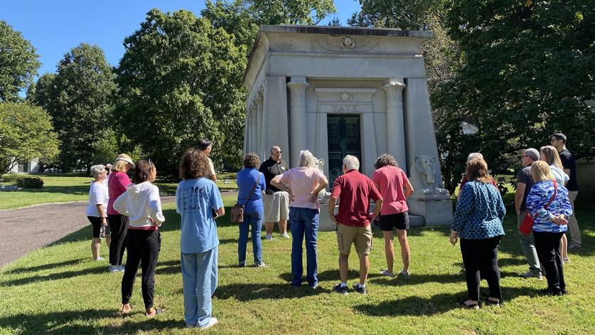 Bellefontaine Cemetery Sara Poetting 1.jpg Bellefontaine Cemetery tour, What's Out There Weekend St. Louis 2022