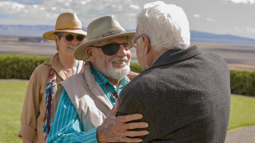 Lawrence Halprin and Rich Haag reunite at the Donnell Garden, Sonoma, CA 2007