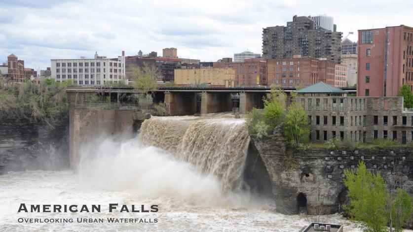 American Falls: Overlooking Urban Waterfalls, CLUI Exhibition, 2014