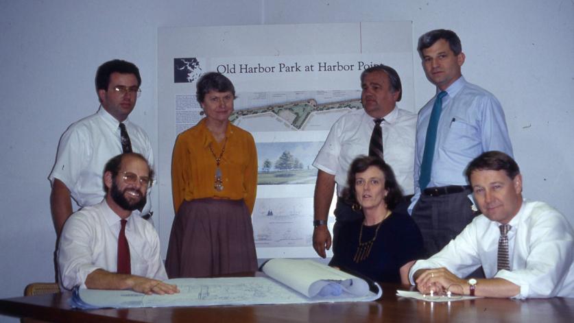CarolJohnsonAndTeamMeetingAboutOldHarborPark_sig_001.jpg Carol Johnson and design team meeting about Old Harbor Park, Boston, MA