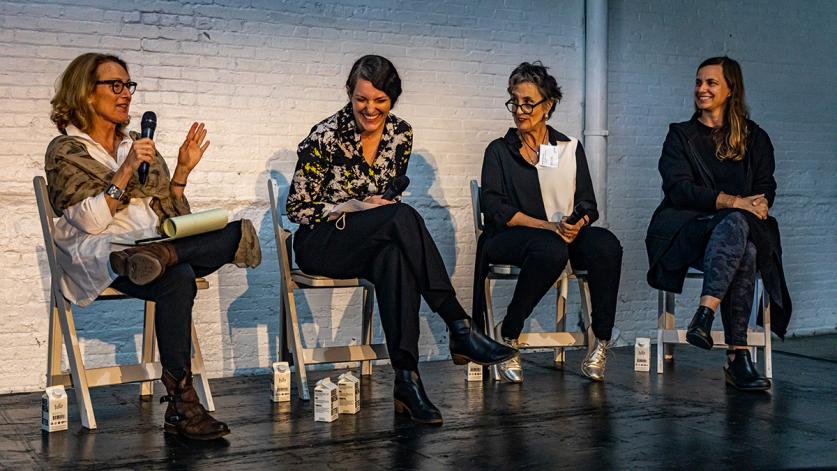 Courageous by Design Symposium participants - Beth Meyer (left), Lisa Switkin (center left), Martha Schwartz (center right), Kate Orff (right)