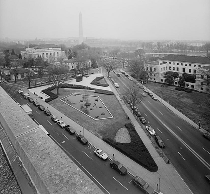 Reservation No. 383 at Virginia Avenue and C Street, NW, looking southeast from the roof of the Department of the Interior. - Virginia Avenue, Washington, DC