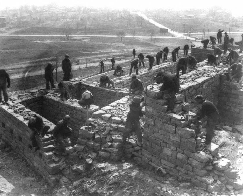 Works Progress Administration construction at Fort Negley