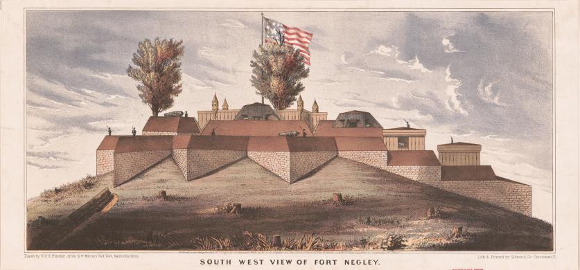 FortNegley_illustration_1864.jpg South West View of Fort Negley