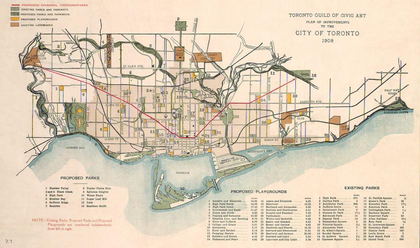 Plan of improvements to the City of Toronto.