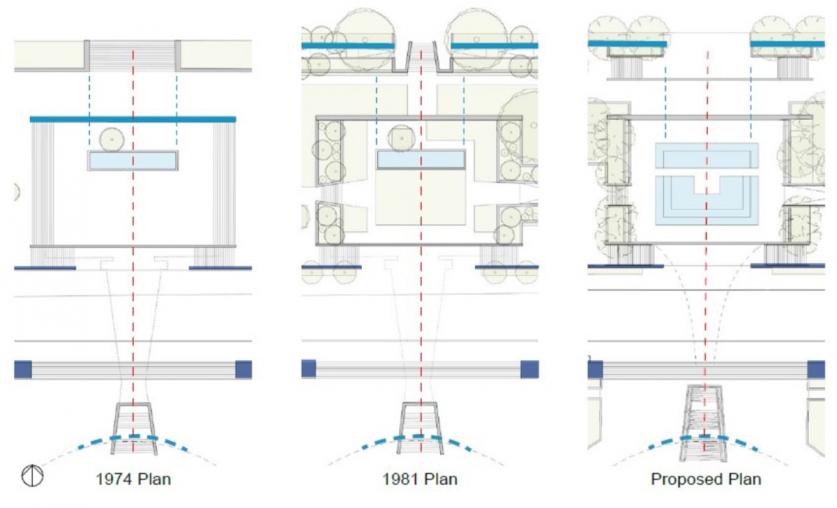 Hirshhorn_POOL PLANS SIDE-BY-SIDE.jpg The Sugimoto plan would radically alter the precisely calibrated rectangular pool and increase paved surface area.