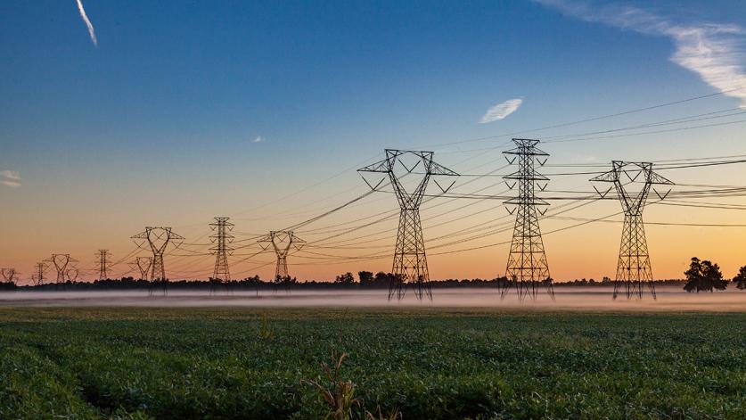 Transmission Towers near Dominion Surry Power Station, Surry, VA