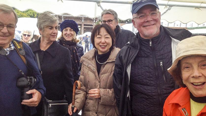 Paul and Lorna Jordan, Kathryn Wolf and Hermann Wiemer, Izumi Tamura, TCLF Board Member Eric Groft, Barbara Slifka.