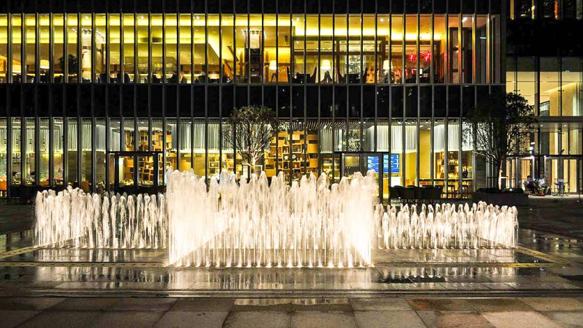 Jingan_KerryCenter.jpg JingAn Kerry Center, Shanghai, China with Fluidity-designed water jets similar to those proposed for Peavey Plaza