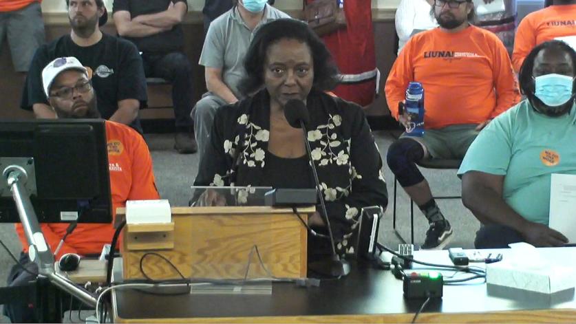 Judge LaJune Lange providing a statement at the Aug. 3, 2022, MPRB Meeting