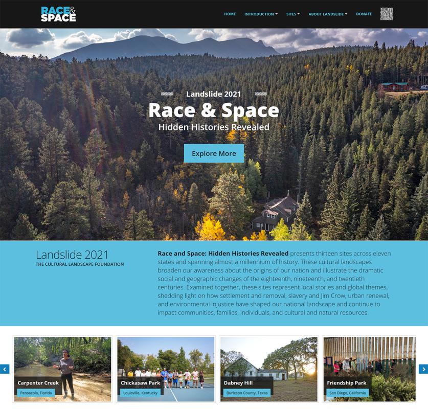 Landslide 2021: Race and Space landing page