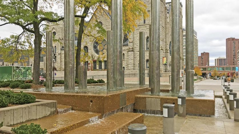 The rehabilitated Peavey Plaza, Minneapolis, MN