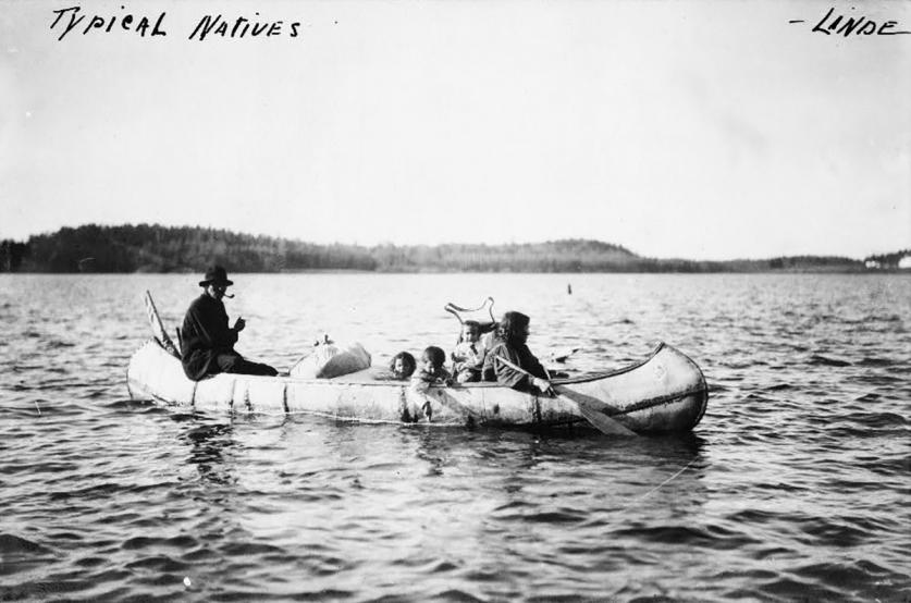 An Ojibwa canoe
