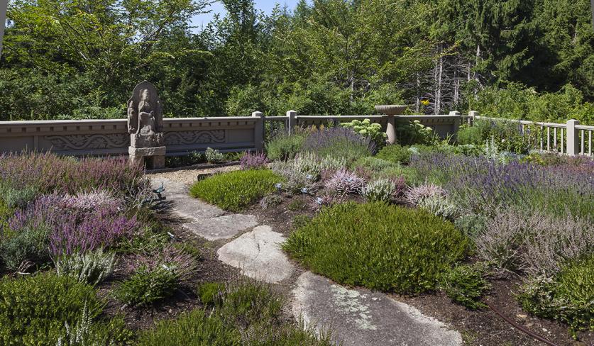 Terrace Garden at the rear of the Farrand Wing at Garland Farm, Bar Harbor, Maine