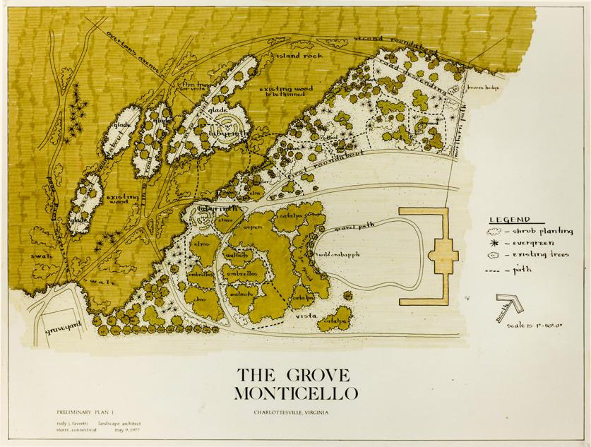 Preliminary Plan I for The Grove Monticello, Charlottesville, VA