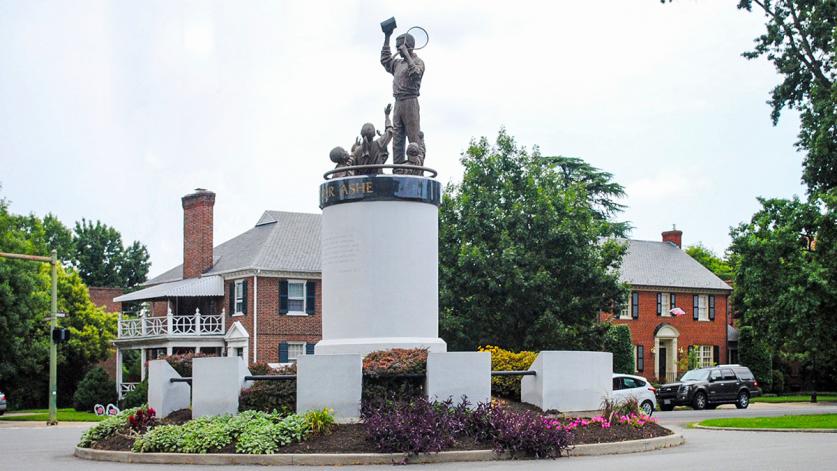 Arthur Ashe Monument on Monument Ave, Richmond, VA