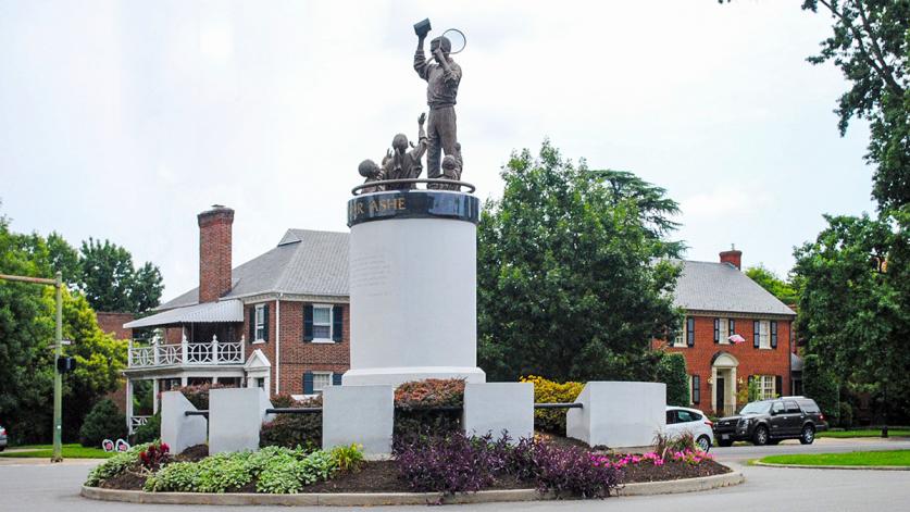 MonumentAveHD_ArthurAshe_JenniferLivingston_2013.jpg Arthur Ashe Monument on Monument Ave, Richmond, VA