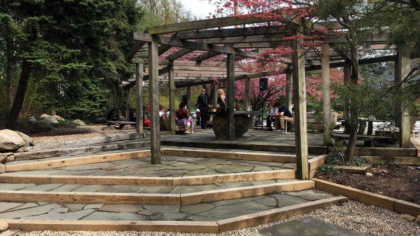 NJ_UpperSaddleRiver_Texwipe_Partially restored “teahouse.” 2018. Photo courtesy James Rose Center._sig.jpg Partially restored “teahouse.” 2018. Photo courtesy James Rose Center.Partially restored “teahouse.” 2018.