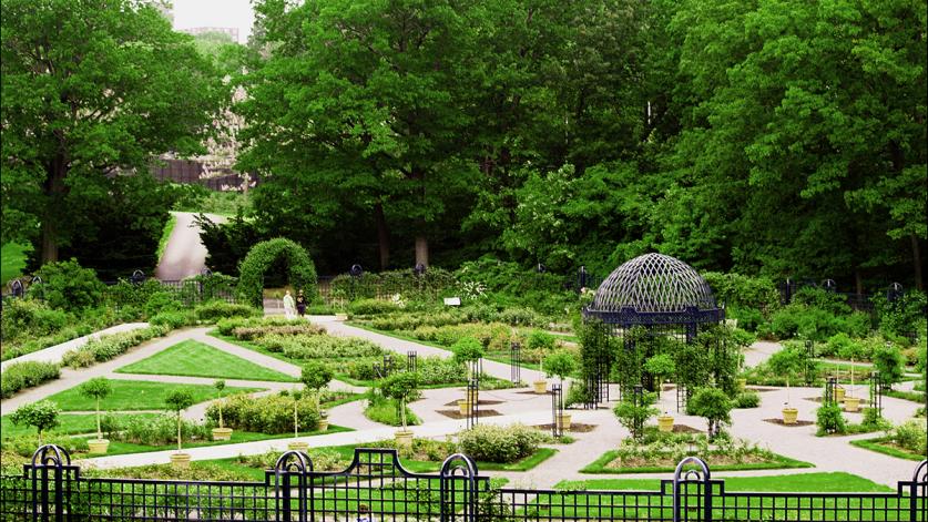 The Peggy Rockefeller Rose Garden at the New York Botanical Garden, designed by Farrand in 1915