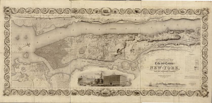 Topographical map of the city and county of New-York, and the adjacent country