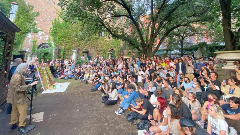 Patti Smith at Elizabeth Street Gardens, New York City, NY