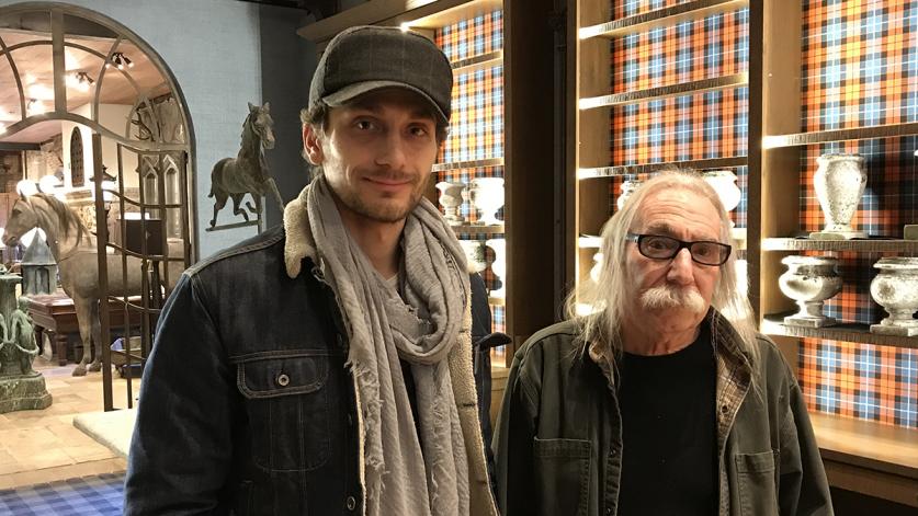 Allan Reiver (right), the founder and creator of the Elizabeth Street Garden, and his son Joseph. 