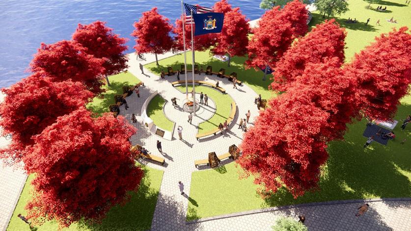 NY_NYC_RockefellerPark-EssentialWorkersMonument_renderings_001_sig.jpg Rendering of Essential Workers Monument proposed for Rockefeller Park in New York, NY