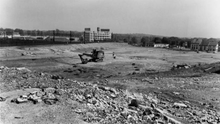 Site cleared for new construction, New Rochelle, NY.