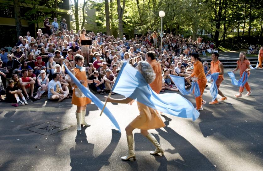 The day’s celebrations included a parade march through the Open Space Sequence.