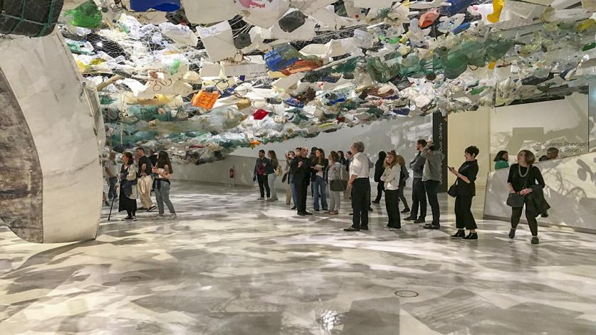 Installation by Tadashi Kawamata at the MAAT - Museum of Art, Architecture and Technology, Lisbon, Portugal