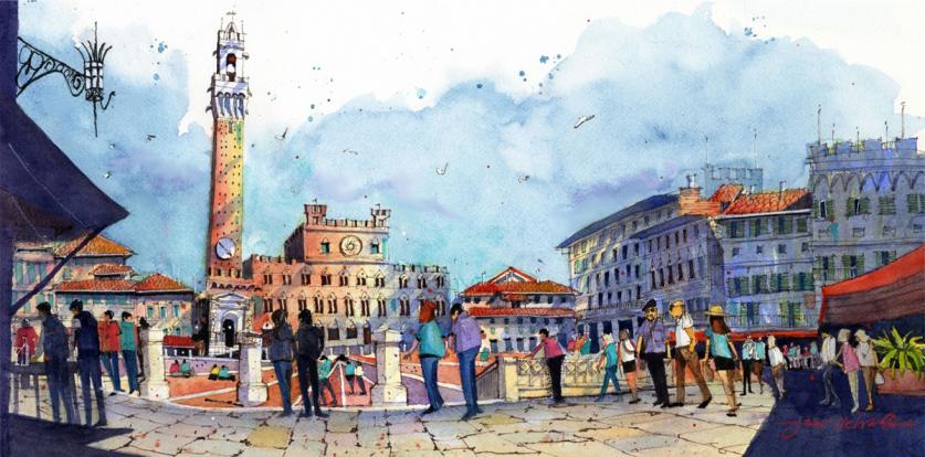 Piazza del Campo, Siena - Donated by Jim Richards