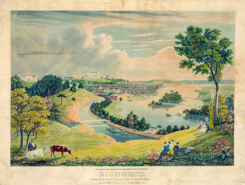 Richmond_engravedWJBennett_paintingGCooke_1834.jpg Richmond from the Hill Above the Waterworks