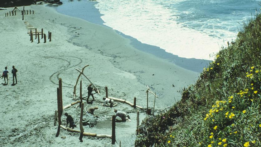 Sculptures on the beach of The Sea Ranch