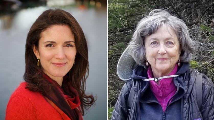 Susannah Drake [left] and Elmina J. Hilsenrath (honoris causa) [right]