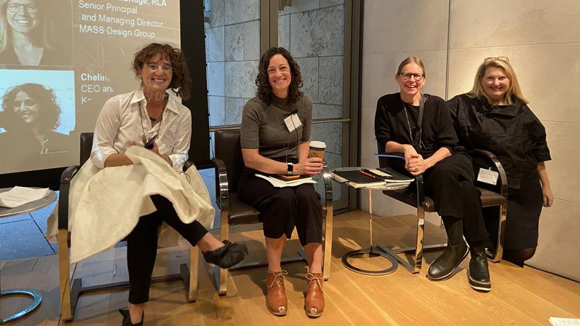 TX_Dallas_LandscapeActivism_byCharlesABirnbaum_2022_001.jpg Oberlander Forum II: Landscape Activism conference presenters Chelina Odbert, Maura Rockcastle, Sierra Bainbridge, and Gina Ford, Dallas, TX