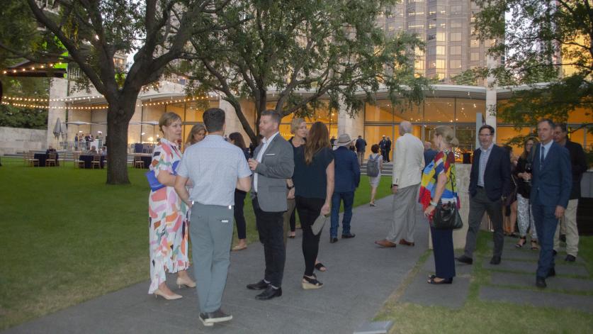 Reception at Nasher Sculpture Center, Dallas, TX.