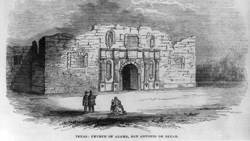 Church of Alamo Wood Engraving, San Antonio, TX