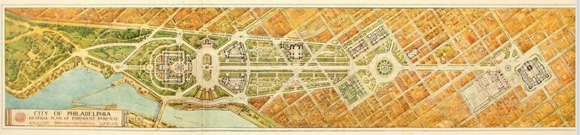 The-Fairmount-Parkway.jpg City of Philadelphia: General Plan of Fairmount Parkway, 1919, Jacques Gréber