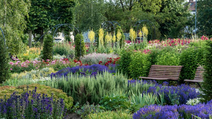 Hemel water gardens after restoration, Hemel, UK