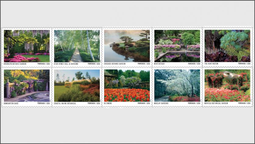 American Gardens U.S. Postage Stamps, 2019