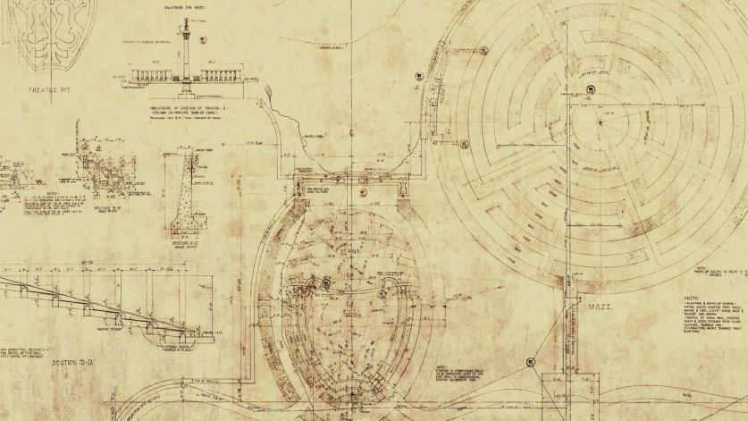 Plan of theater and maze