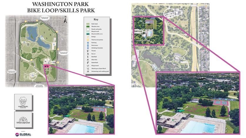 Proposed Bike Paths in Washington Park.