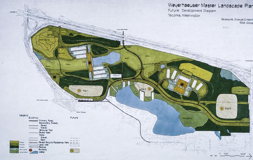 WeyerhaeuserInternationalHQ_01_CourtesySWA.jpg Plan of Weyerhaeuser Corporate Headquarters, Federal Way, WA