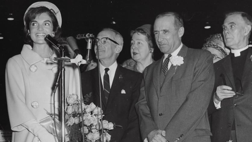 Boris Timchenko (second from r.) and First Lady Jacqueline Kennedy, National Capitol Flower and Garden Show, 1961 