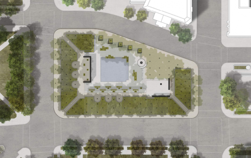 "Pool and Plaza" proposal for Pershing Park, Washington, DC