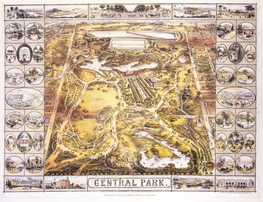 Bird’s Eye View of Central Park, New York City, NY