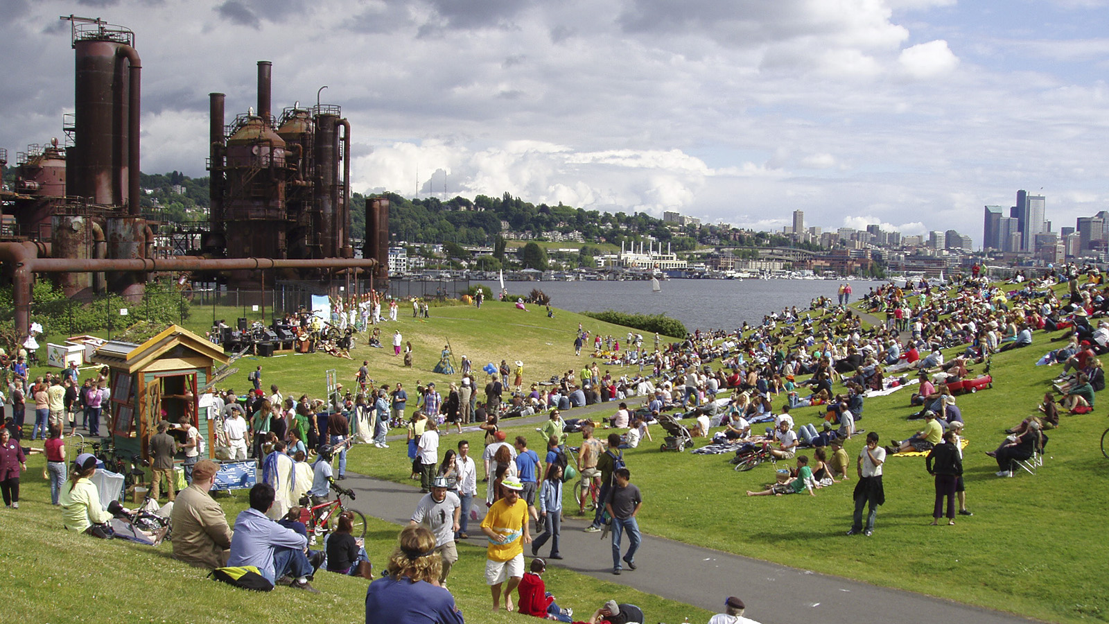 Gas Works Park At Night