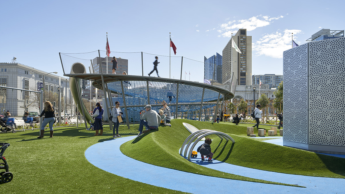 Civic Center Plaza San Francisco The Cultural Landscape Foundation