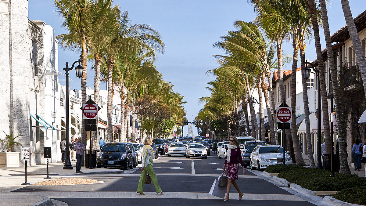 Worth Avenue in Palm Beach, Florida Where JM Limos Will take you